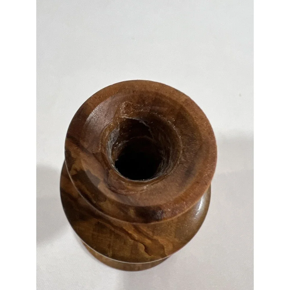 Vintage Wooden Candlestick Holder Hand Carved Cottagecore Farmhouse Decor